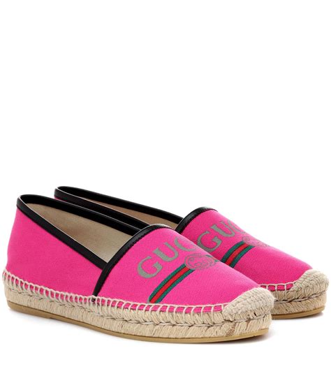 hot pink gucci espadrilles